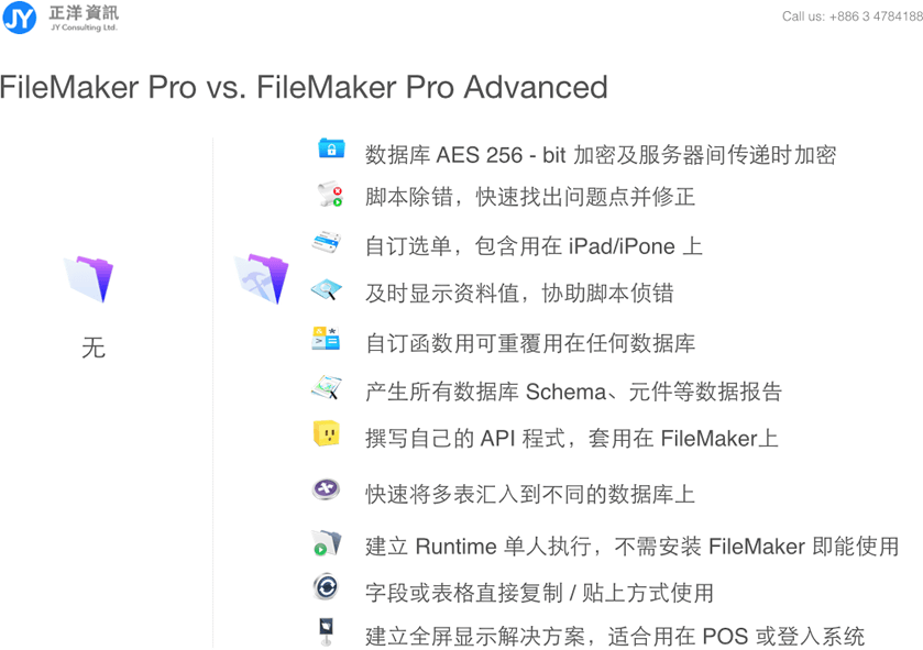 FileMaker Pro 与 FileMaker Pro Advanced 差异性