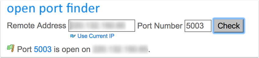 測試您的 Port Number 是否有開啟